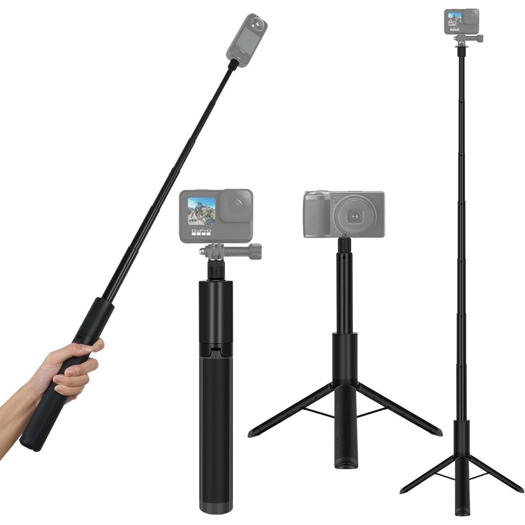 Gậy Selfie có thể mở rộng vô hình 48 "cho DJI Osmo Nano / 360 / Insta360 Go Ultra / X5 / X4 / X3 / G