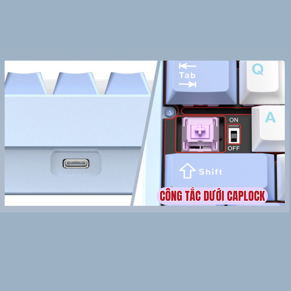 [Hàng Sẵn] Bàn phím cơ không dây Rainy75 | rainy 75 nhôm CNC, mạch xuôi, 3 modes, leg rgb , hostswap, keycap pbt | BigBuy360 - bigbuy360.vn
