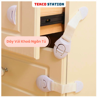 Dây Vải Khoá Tủ, Ngăn Kéo, Tủ Lạnh / Đai Khóa Chặn Cửa Tủ / Chốt Khóa An Toàn Cho Bé (Loại VẢI TRẮNG)