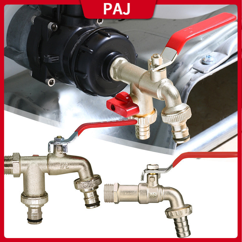 Vòi Nước Sân Vườn Hai Đầu Khớp Nối Bộ Chuyển Đổi Van 1 / 2 "3 / 4 '' Đầu Nối Bộ Chia Nước Tưới Tập K