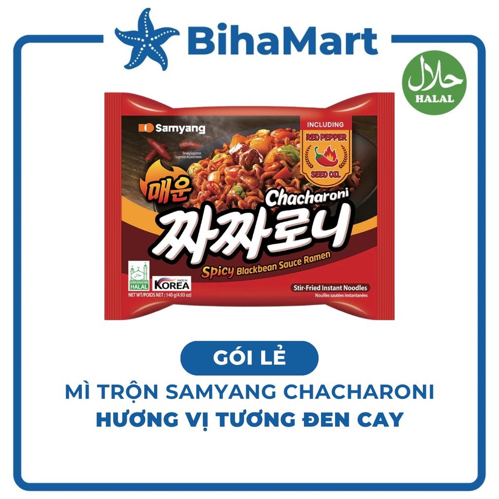 [GÓILẺ] - SAMYANG - Mì trộn Samyang Chacharoni hương vị Jjajang cay, Mì trộn tương đen cay Chacharon