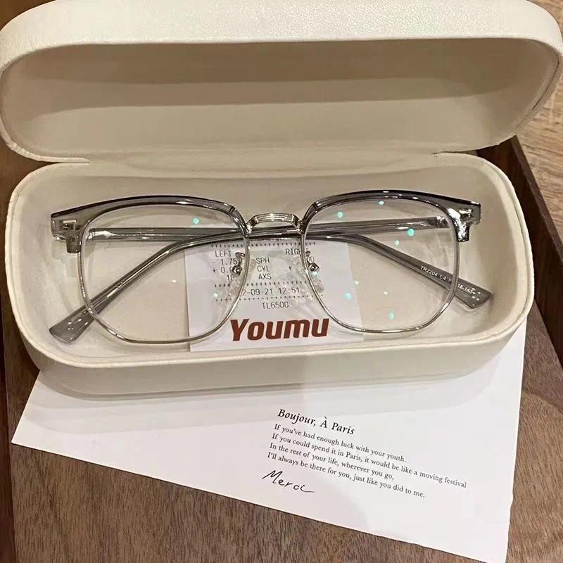  COD Kính thuốc thời trang phong cách Hàn Quốc  0 đến -500 độ  unisex chống ánh sáng xanh chống bức xạ kính bảo vệ mắt kính nam đơn giản và đẹp phong cách học sinh gọng siêu nhẹ 058 