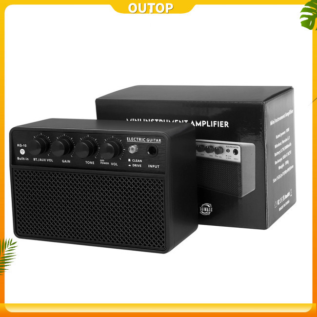 Loa đàn Guitar điện OUTOP Trong nhà Hệ thống âm thanh ngoài trời Bộ khuếch đại nhạc cụ Amp Acoustic di động 10W Acoustic
