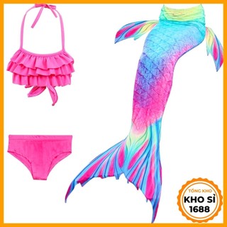 Nàng tiên cá cho bé gái quần áo tắm bikini hóa trang đi biển siêu xinh E141