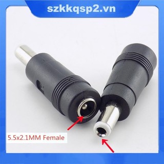 2 Đầu Nối Nguồn DC 5.5mm * 2.1mm Nữ Đến 5.5mm * 2.5mm Nam Adapter Cho Laptop VNK2