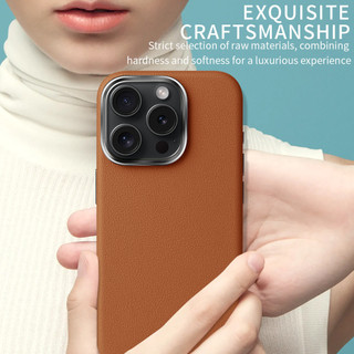 Dành Cho iPhone 15, 15 Pro, 15 Pro Max Ốp Lưng ELVEV Boyu Series Da PU Trơn Bảo Vệ Ống Kính Tản Nhiệt Vỏ Điện Thoại