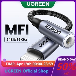 Dây cáp Ugreen MFi chuyển đổi sang jack cắm 3.5mm thích hợp cho iPhone 13/iPhone 12/iPhone 7 8 plus XR Xs MAX