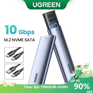 Ổ cứng gắn ngoài UGREEN NVMe M2 SSD 10Gbps cho PCIe SATA sang USB SSD M-Key M2