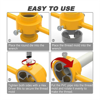6 Cái PVC Thread Maker Tool Pipe Threader Plum Tool Kit