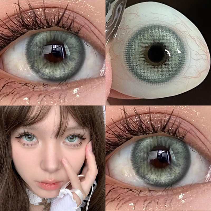 1 cặp ống kính tiếp xúc màu xanh lá cây JeweLens Omega 14,2mm