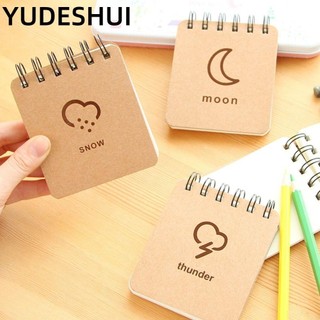 YUDESHUI ghi chú thời tiết YudhUI, Sổ bỏ túi cuộn Mini 70 tờ di động, Đồ dùng học tập Văn phòng phẩm Máy lập kế hoạch ghi nhớ hàng ngày Sổ tay trống