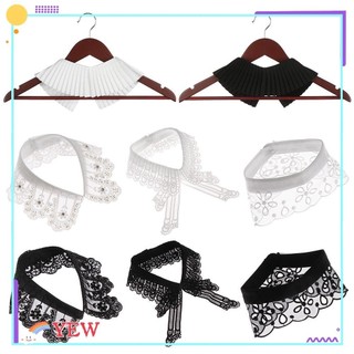 Cổ áo rời màu trắng đen thời trang cho nữ