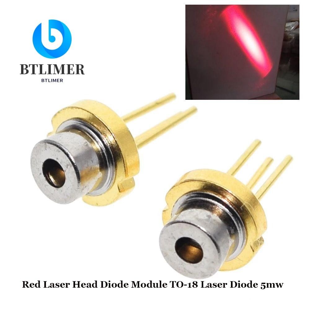 Btlimer 1 / 2 / 5 / 10 Chiếc Đầu Laser Đỏ Chất Lượng Cao DIY Lab TO-18 Diode Laser
