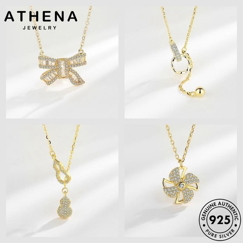 Athena JEWELLY Thời Trang Moissanite Vàng Nữ Vòng Cổ Bạc Kim Cương 925 M114