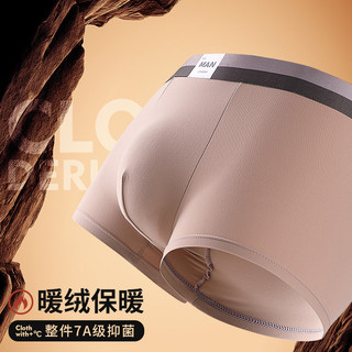 Quần Lót Nam Chải Lông Cừu Lót Đàn Hồi Cao Rời Bé Trai Boxer Quần Short