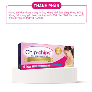 Que Thử Thai Chip Chips, Phát Hiện Thai Sớm, Test Thai Bản To, Nhanh, Chính Xác