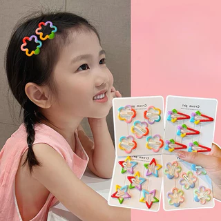 Trẻ Em Nhiều Màu Sắc Hoa Dễ Thương Gãy Tóc bb Kẹp Mũ Đội Đầu Bé Gái Cầu Vồng Bên Nổ Tóc Cô Gái Kẹp Tóc Phụ Kiện Tóc