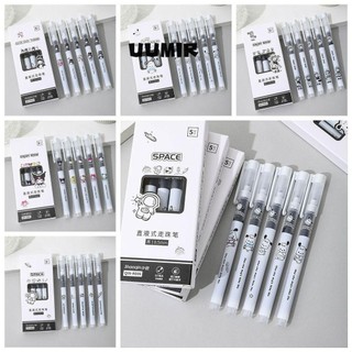 5 cái / hộp bút mực gel, văn phòng phẩm nhựa bút trung tính, quà tặng viết văn phòng phẩm bút mực đen
