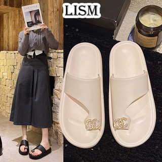LISM dép sandal nữ dép nữ đế cao Đa năng Đi biển Đế linh hoạt Đẹp FDL2440SWU 20Z240517