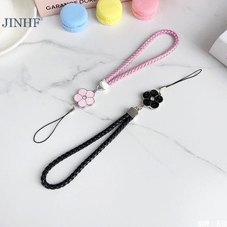 Jinhf cổ tay chống mất dây treo da pu dây hoa điện thoại di động dây điện thoại di động dây điện thoại di động dây điện thoại di động móc khóa hot