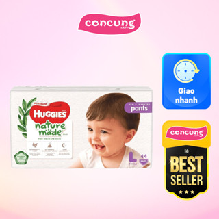 Tã quần siêu cao cấp Huggies Platinum Nature Made L 44 miếng