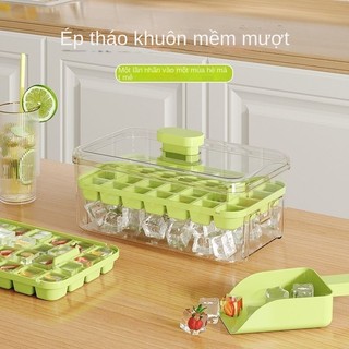 Frozen Ice Cube Khuôn Khay Đá Hộ Gia Đình Hộp Đá Bóng Hộp Bảo Quản Thực Phẩm Báo Chí Tiện Dụng Dụng Cụ Làm Đá Khuôn Sáng Tạo