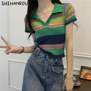 Áo sơ mi Polo của SHIHANROUMen phối màu thời trang mùa hè