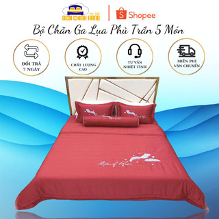 Bộ Chăn Ga Lụa Phủ Trần 5 Món