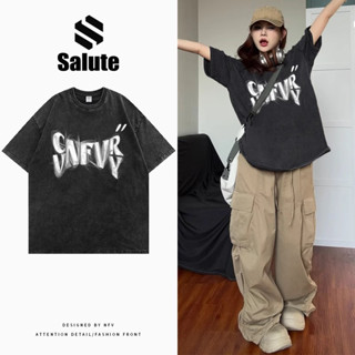 Salute áo phông nữ nâu xám wash local brand chính hãng áo thun outerity cổ tròn 100% cotton Y1464