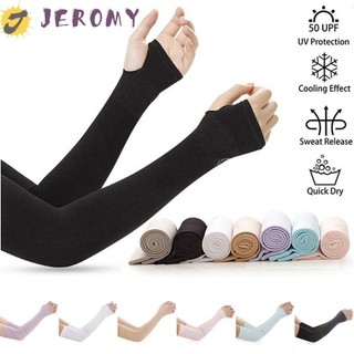 Jeromy Nữ Chống Nắng Tay Áo Chống Tia UV Mỏng Mùa Hè Băng Tay Chống Nắng Dài Tay Găng Tay Tay Tay Tay Tay Chống Nắng Tay Chống Nắng Repel Muỗi Tay Nửa Ngón
