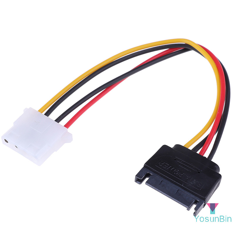 Yosunbin] Cáp Nguồn SATA to IDE 15 Pin SATA Nam Sang Molex IDE 4 Pin Nữ Cáp Adapter MỚI