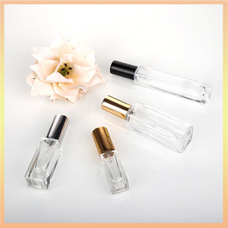 3ml / 5ml / 10ml Chai xịt vuông trong suốt Thủy tinh có thể đổ lại Chai tinh dầu cầm tay Chai đựng nước hoa