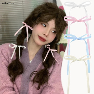 2-4 cái Phụ nữ mùa hè rắn màu Bowknot Ribbon Clip tóc cô gái ngọt ngào hẹn hò tóc phụ kiện