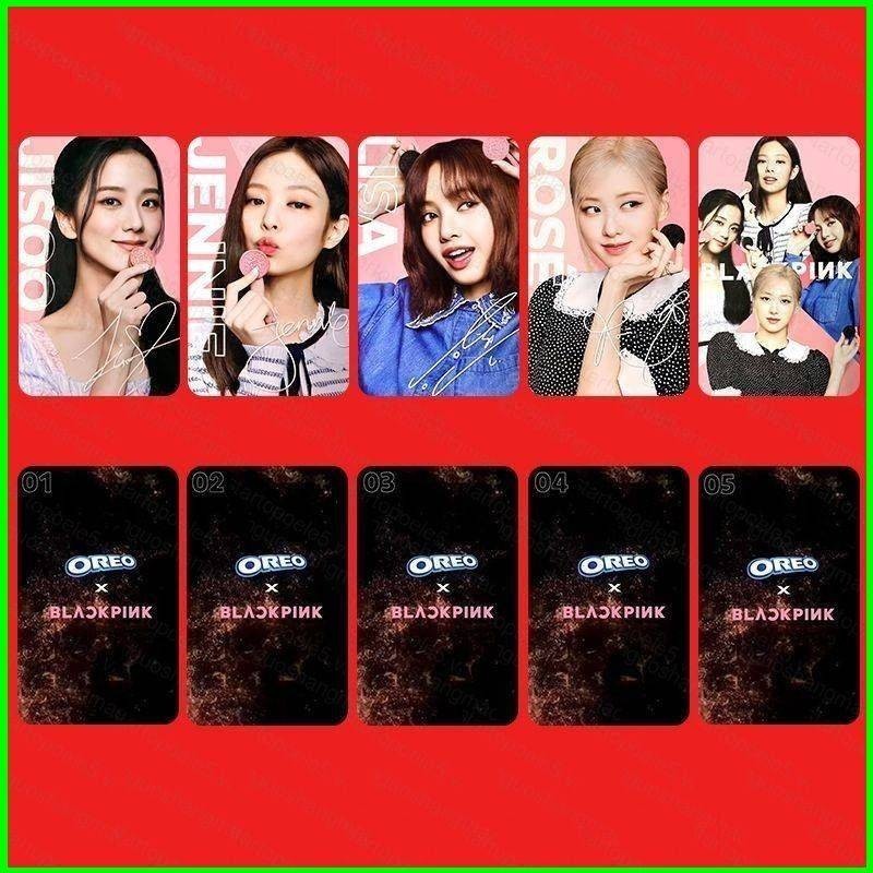 4 / 5 Cái / bộ BLACKPINK OREO JENNIE Album Mực Hồng ROSE Bộ Sưu Tập Thẻ JISOO LISA Bưu Thiếp