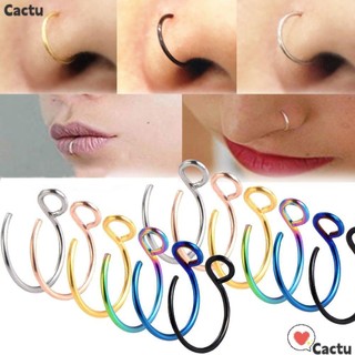 1 Khuyên Mũi Giả Bằng Thép Không Gỉ Nhiều Màu Sắc Thời Trang Dành Cho Nữ