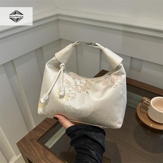  < Deeptbhand > Túi xách nữ thêu mịn phong cách Trung Quốc mới 2025 Túi đeo vai thời trang mùa hè Túi đeo chéo Túi xách Tote dự tiệc hàng ngày dành cho nữ Đẹp 