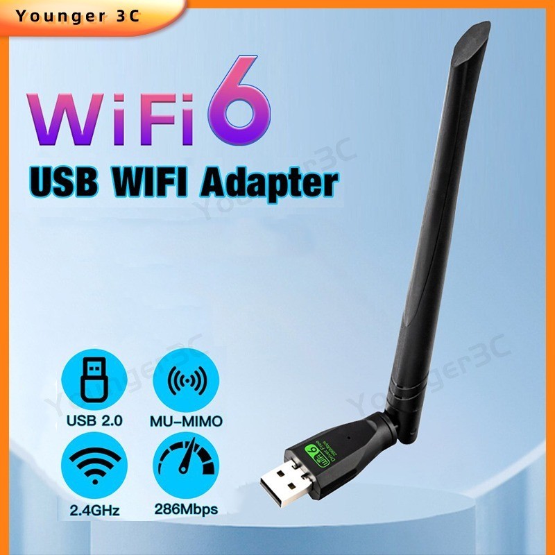 Thẻ mạng không dây băng tần kép Mini Di động WiFi6 Adapter AX900M + Bluetooth 5.4 USB Dongle Driver 