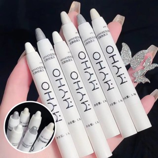  Ahellogirl Lazy Man 's Pen Highlights Natural Bright Pearlescent Matte White Nhấp nháy Phấn mắt Bút lấp lánh 