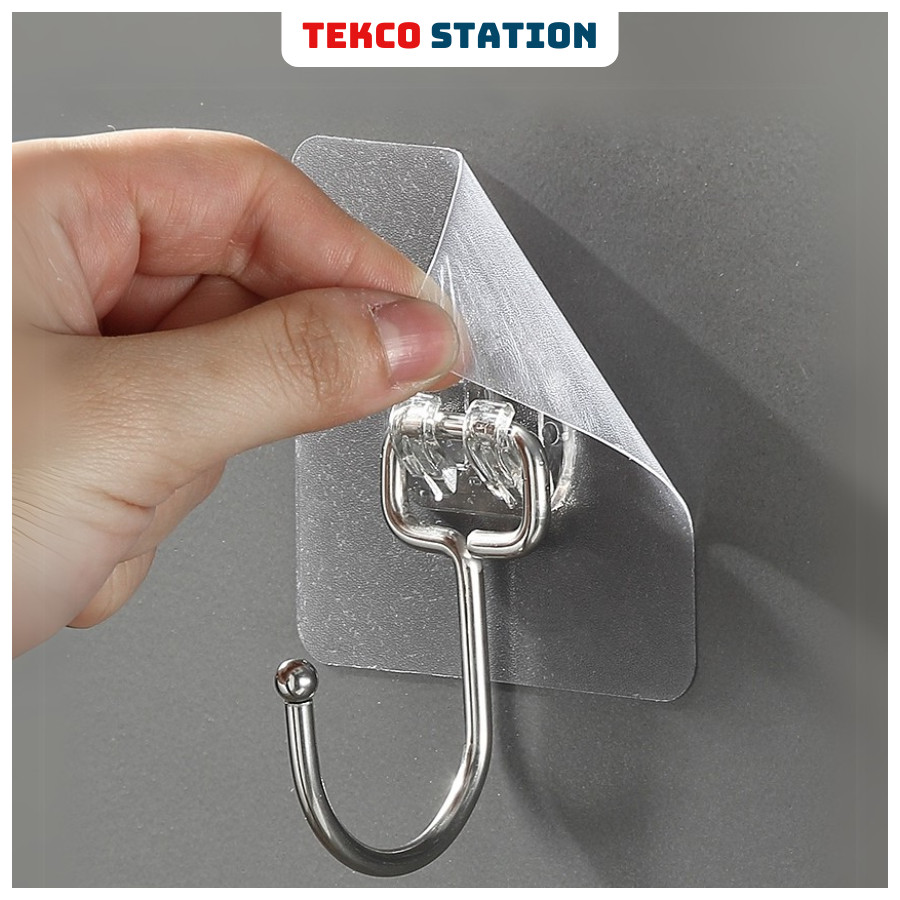 Móc Treo Đồ Dán Tường Siêu Dính, Siêu Chịu Lực (7x7cm) - Móc Treo Quần Áo, Đồ Nhà Tắm, Nhà Bếp