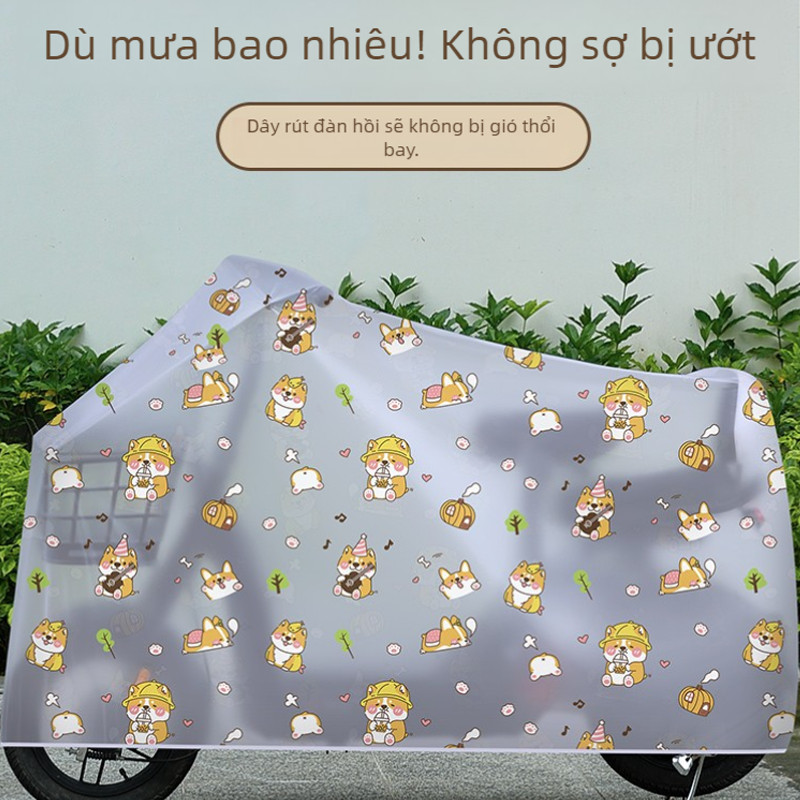 phụ kiện xe đạp điện dễ thương/bạt phủ xe máy/bạt che nắng xe máy/Bạt phủ xe máy Áo trùm xe máy chốn