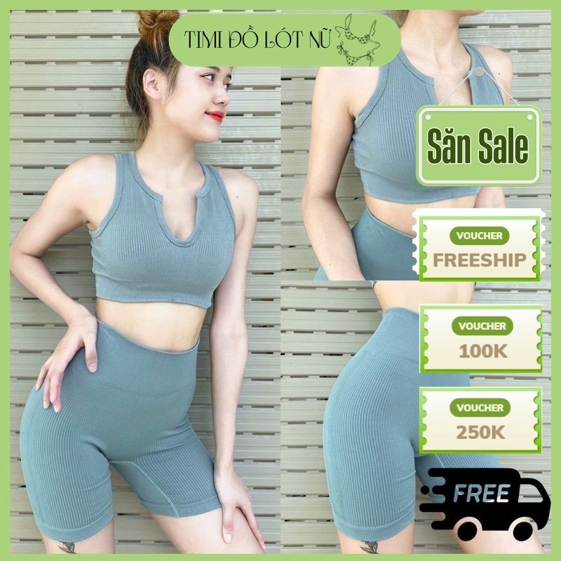 Bộ tập gym đùi A02 kèm đệm ngực