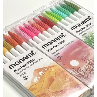 Bút Monami 3000 Plus Không Vĩnh Viễn Fine Liner Màu Mới