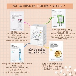 (Lẻ miếng) Mặt nạ giấy Wonjin Effect Mask cấp ẩm căng bóng da