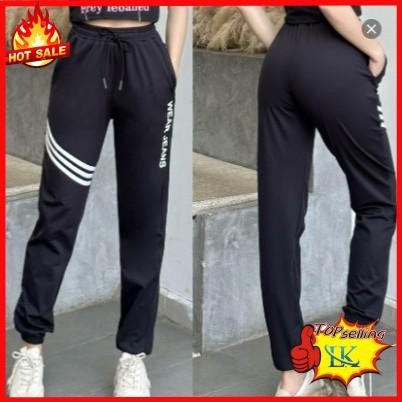 Quần gió thể thao nữ, quần jogger ống rộng bo gấu thể thao nữ tập gym, aerobic, zumba, chạy bộ, đạp 