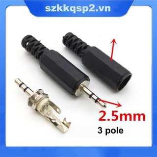 2.5mm 2pole 3pole 2.5 Âm Thanh Mono Stereo Nam jack Cắm Đầu Nối Phích Cắm Cho Tai Nghe Điện Thoại VNK2