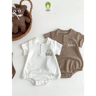 Bodysuit Cho Bé Trai, Bé Gái Sơ Sinh Từ 3-12kg KAMSAMITA Vải Thun Tăm In Gấu Dễ Thương, Body Ngắn Tay Cho Bé Mặc Hè S442