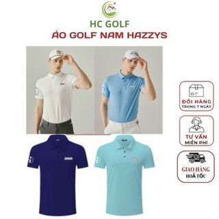 Áo golf nam cộc tay Hazzys mẫu mới 2024 Áo thể thao thun lạnh siêu mát Hàn Quốc - HC GOLF