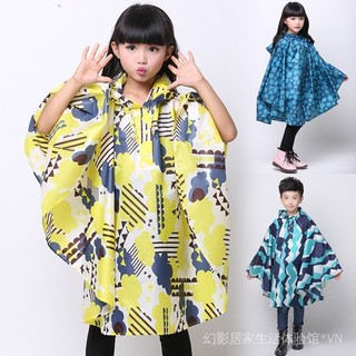 Children's Fashion Raincoat New Kids Boys Girls Cloak Beautiful Cartoon Cute Flowers Waterproof Baby Poncho X4WM