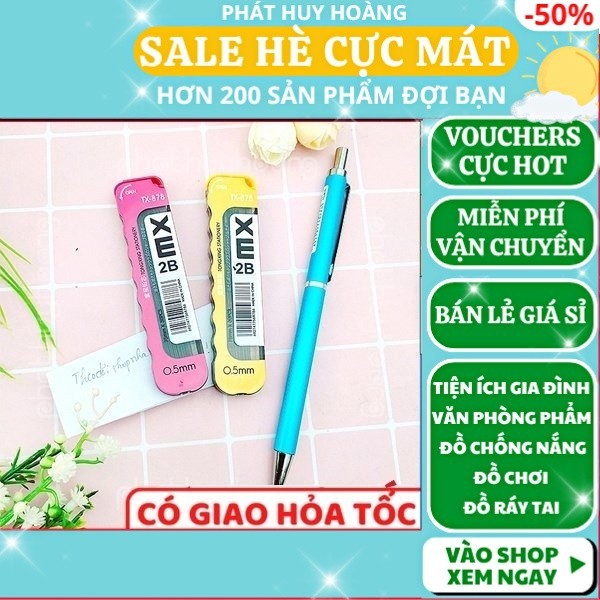 Bộ bút chì bấm ngòi 0.5 ✏️ FREESHIP 🚛 Có video thật 🎥 Bộ bút chì bấm ngòi 0.5 chất lượng - Phát Huy Hoàng