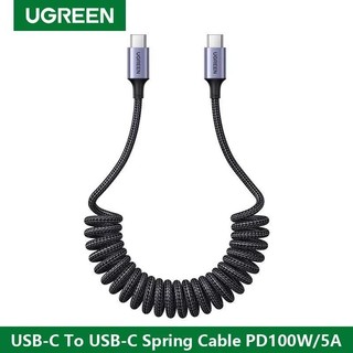 Ugreen xe lò xo usb loại c cáp usb c sang usb c 100w pd sạc nhanh cho iphone loại c cáp sạc
